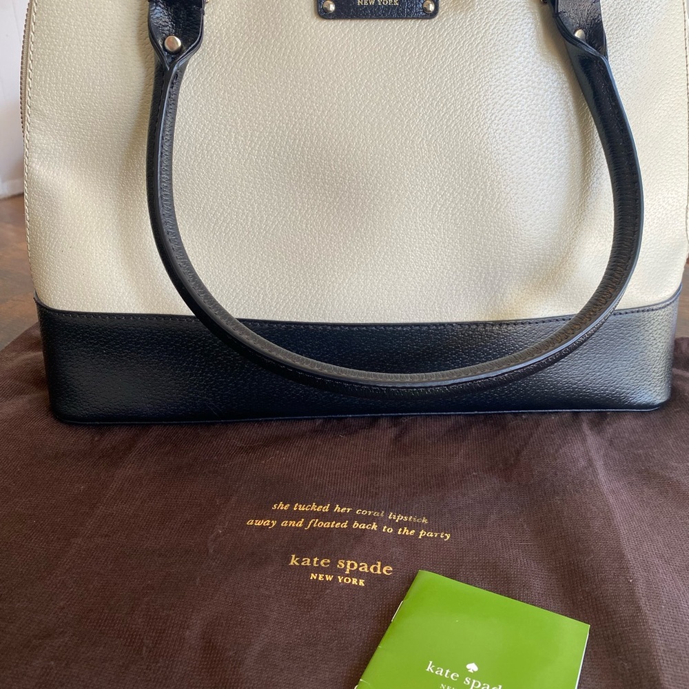 Kate Spade Black and Cream Women's Bag